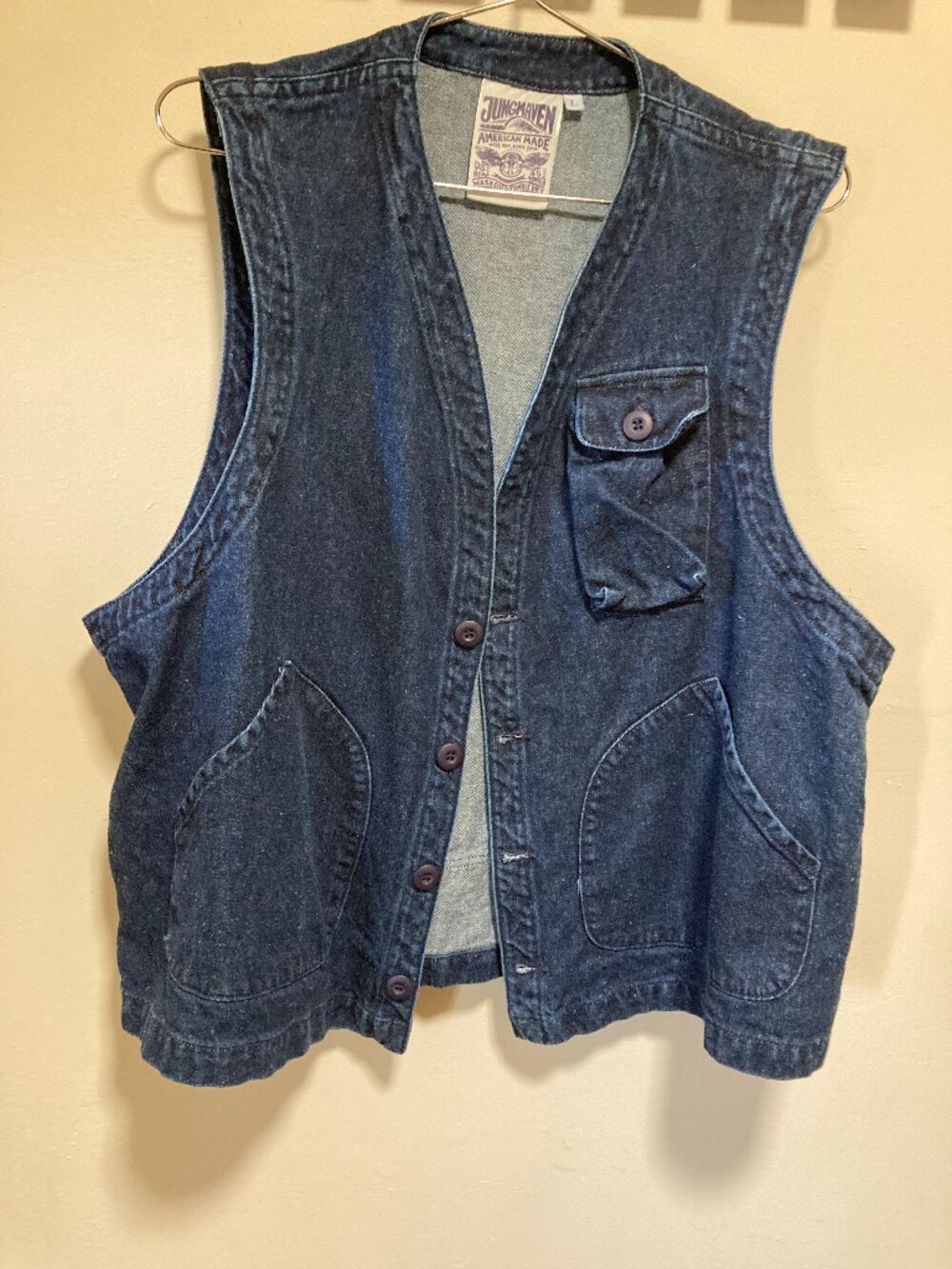 Jungmaven denim Falcon vest, never worn